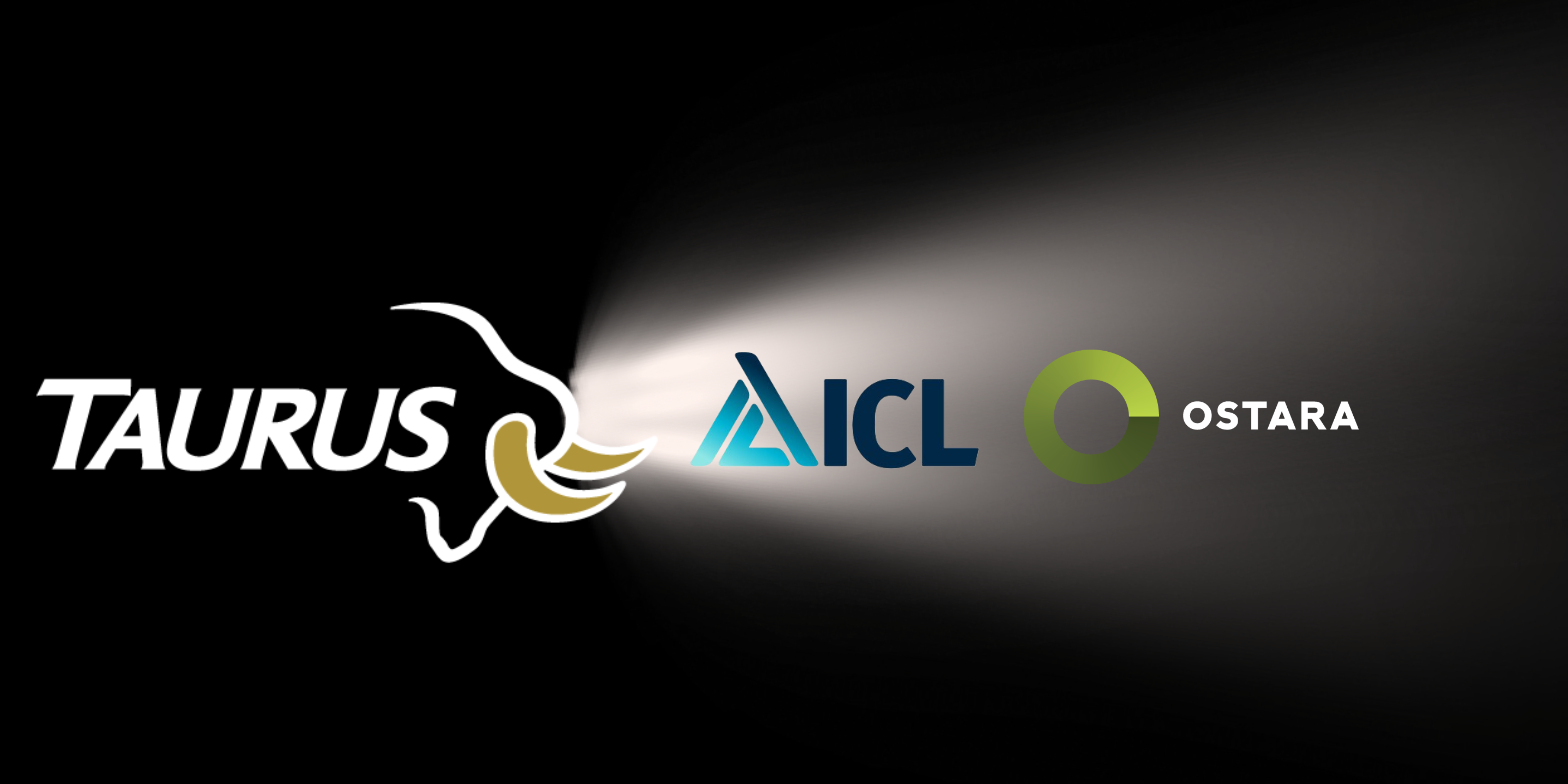 The taurus logo shining a spotlight on ICL and Ostara company Logos
